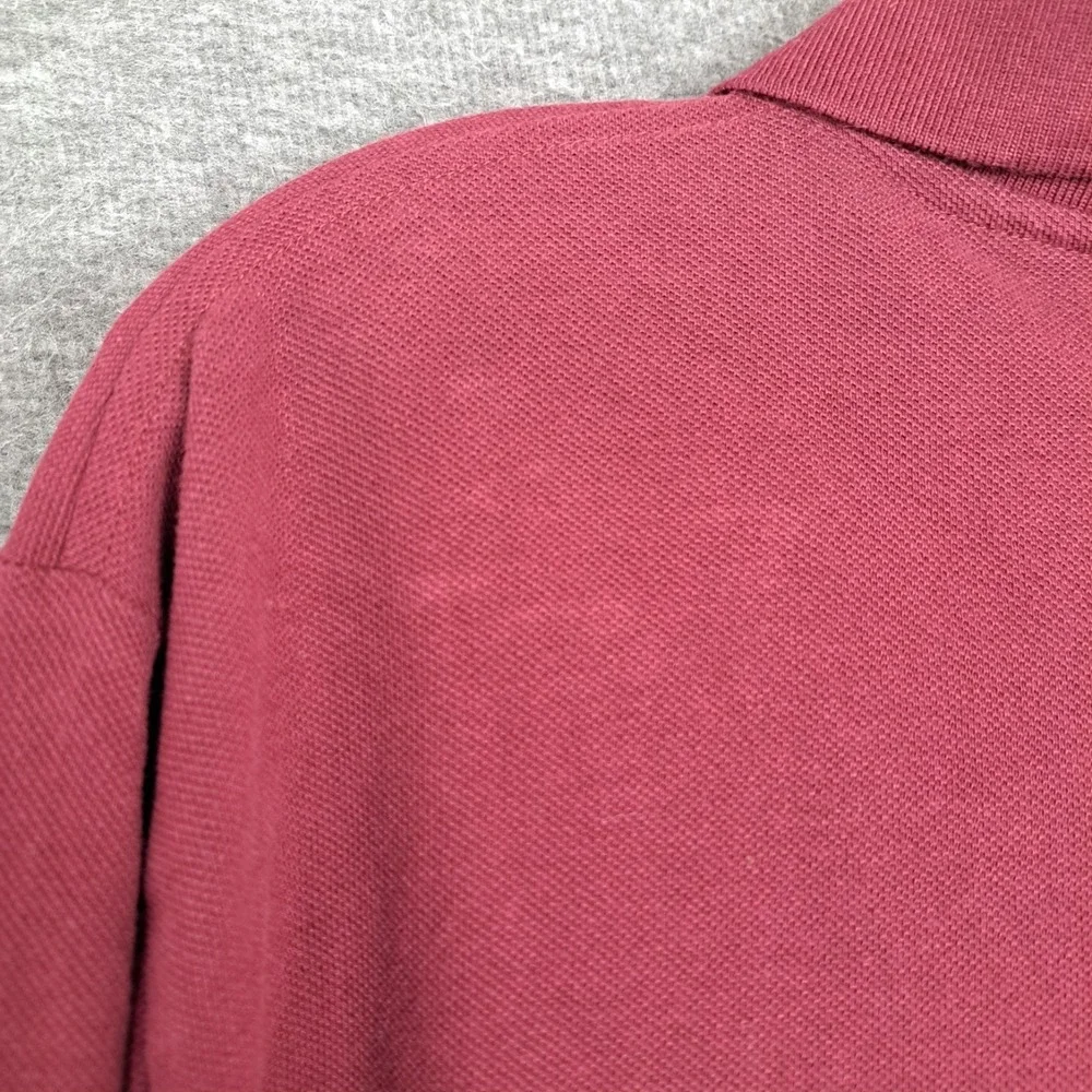 Polo‎ Ralph Lauren Shirt Mens XL Red Maroon Long Sleeve Slim Fit Blue Pony
